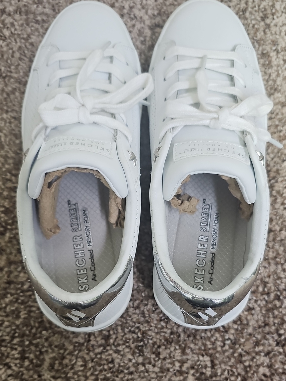 SKECHERS STREET HI-LITE PERF-ECT LEATHER SNEAKERS BFPM-10-079 - Picture 4 of 10